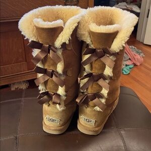UGG Beige Shearling Boots